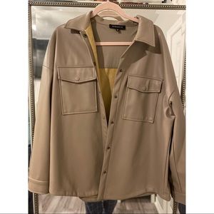 Vegan leather shacket